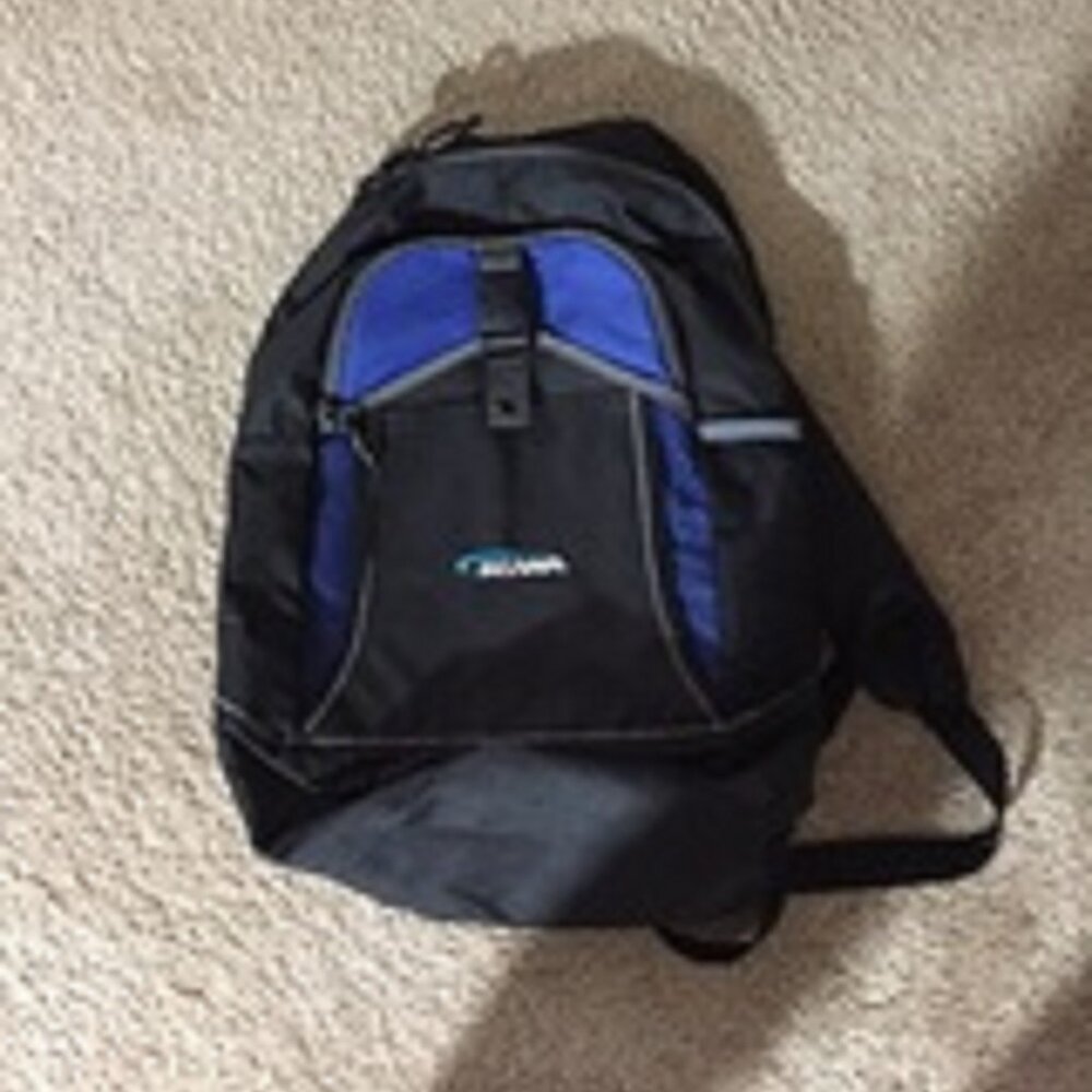 Backpack Tote Bag Black & Blue Unisex Adults Men/Women New
